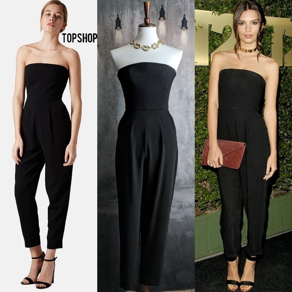topshop strapless jumpsuit